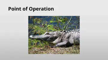 Slide 30: Point of Operation