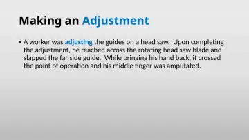 Slide 33: Making an Adjustment