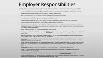 Slide 39: Employer Responsibilities