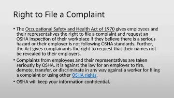 Slide 40: Right to File a Complaint