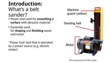 Slide 2: Introduction: What’s a belt sander?