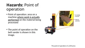 Slide 8: Hazards: Point of operation