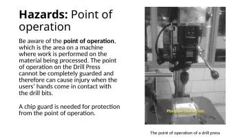 Slide 9: Hazards: Point of operation
