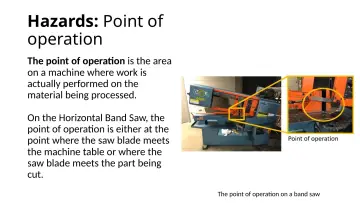 Slide 8: Hazards: Point of operation