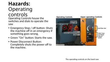 Slide 10: Hazards: Operating controls