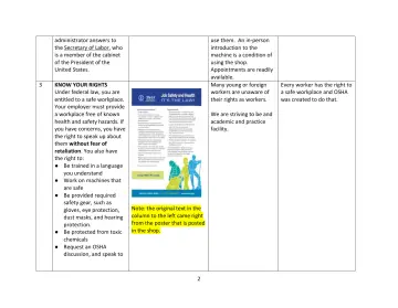 Page 2: administrator answers to the Secretary of Labor, who is a member of the cabinet of the…