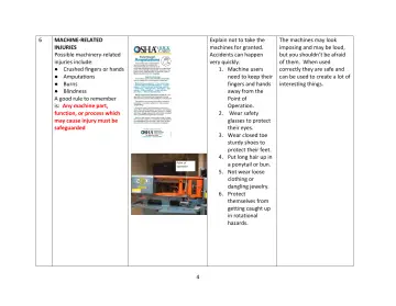 Page 4: MACHINE-RELATED INJURIES