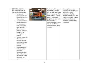 Page 7: POTENTIAL HAZARDS
