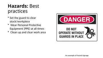 Slide 22: Hazards: Best practices