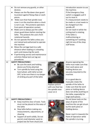 Page 5: Do not remove any guards, or other devices.