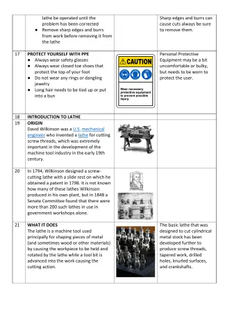 Page 7: lathe be operated until the problem has been corrected