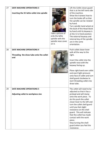 Page 10: Inserting the 5C lathe collet into spindle