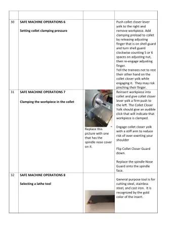 Page 11: SAFE MACHINE OPERATIONS 6