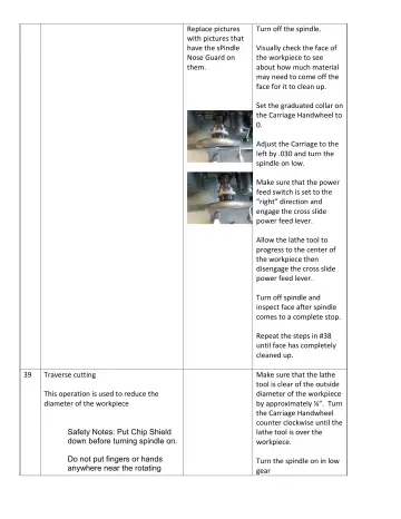 Page 16: Replace pictures with pictures that have the sPindle Nose Guard on them.