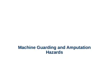 Slide 1: Machine Guarding and Amputation