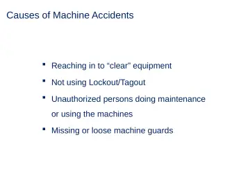 Slide 5: Causes of Machine Accidents