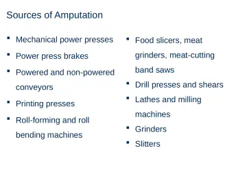 Slide 13: Sources of Amputation