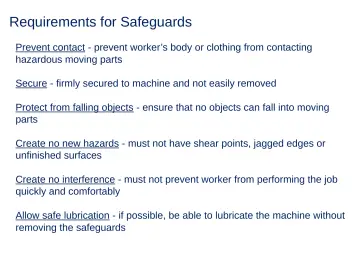 Slide 18: Requirements for Safeguards