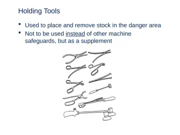 Slide 36: Holding Tools