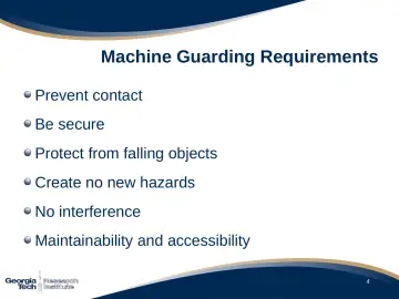 Slide 5: Machine Guarding Requirements
