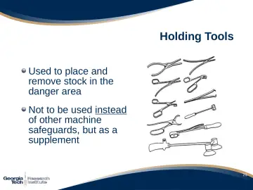 Slide 26: Holding Tools
