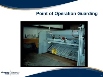 Slide 35: Point of Operation Guarding
