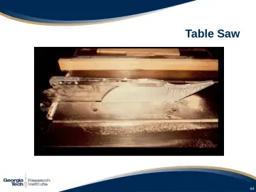 Slide 44: Table Saw