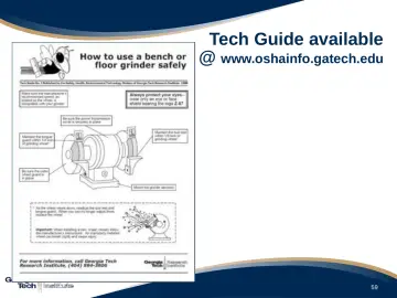 Slide 60: Tech Guide available @ www.oshainfo.gatech.edu