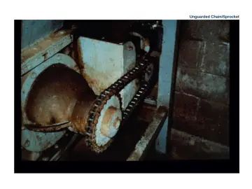 Slide 71: Unguarded Chain/Sprocket