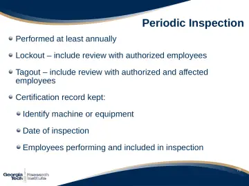 Slide 79: Periodic Inspection