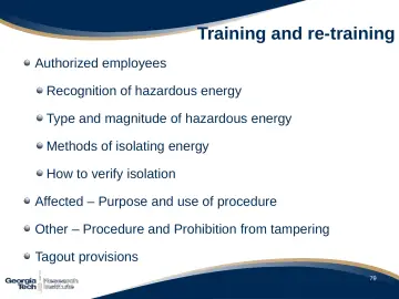 Slide 80: Training and re-training