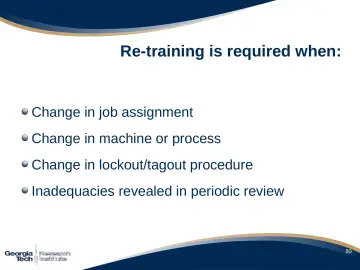 Slide 81: Re-training is required when: