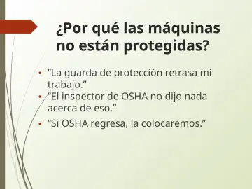 Slide 8: ¿Por qué las máquinas no están protegidas?