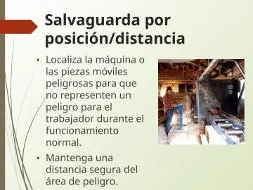 Slide 16: Salvaguarda por posición/distancia