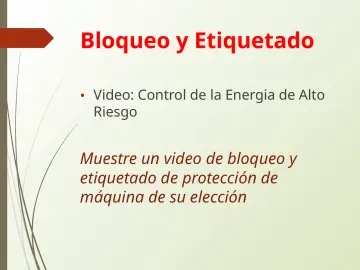 Slide 28: Bloqueo y Etiquetado