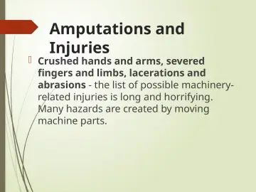 Slide 5: Amputations and Injuries