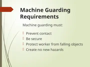 Slide 10: Machine Guarding Requirements