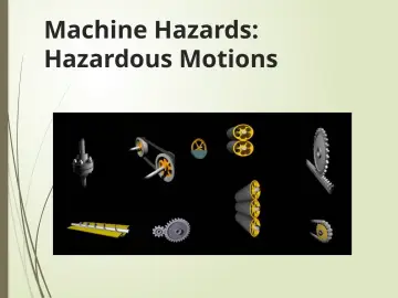 Slide 11: Machine Hazards: Hazardous Motions