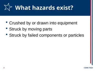 Slide 2: What hazards exist?
