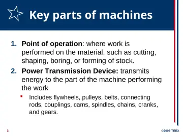 Slide 3: Key parts of machines