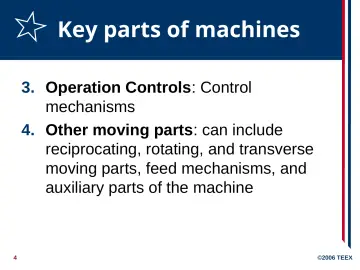 Slide 4: Key parts of machines