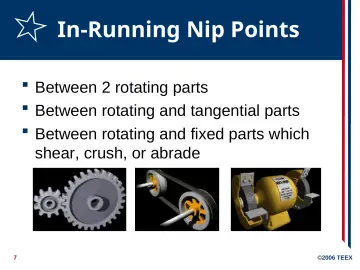 Slide 7: In-Running Nip Points