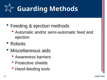Slide 17: Guarding Methods