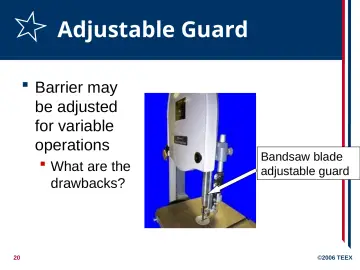 Slide 20: Adjustable Guard