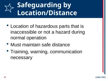 Slide 27: Safeguarding by Location/Distance
