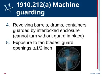Slide 35: 1910.212(a) Machine guarding
