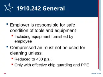 Slide 65: 1910.242 General