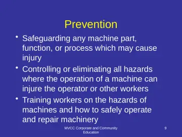 Slide 9: Prevention