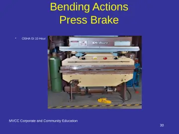 Slide 30: Bending Actions