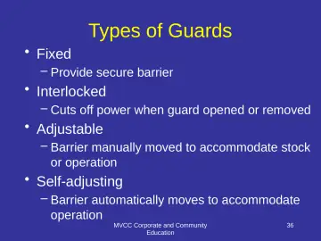 Slide 36: Types of Guards
